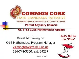 2010 2011 elementary principals mathematics update