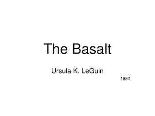 The Basalt