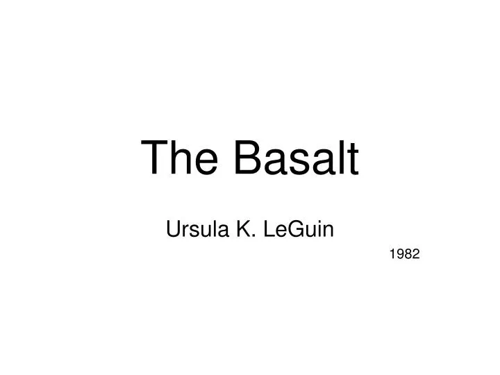 the basalt