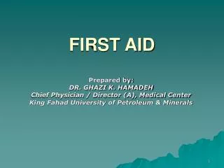 first aid