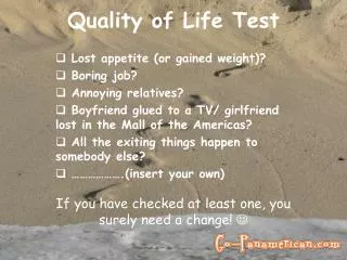 Quality of Life Test