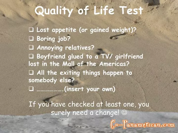 quality of life test