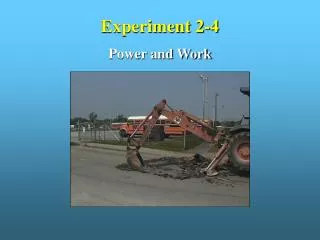Experiment 2-4 Power and Work