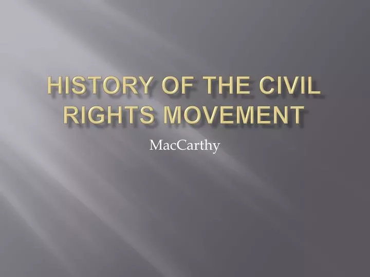 history of the civil rights movement
