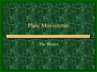 Plate Movements