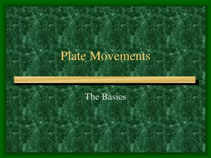 plate movements