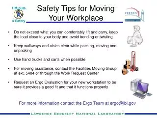 Safety Tips for Moving Your Workplace