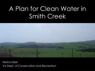 A Plan for Clean Water in Smith Creek