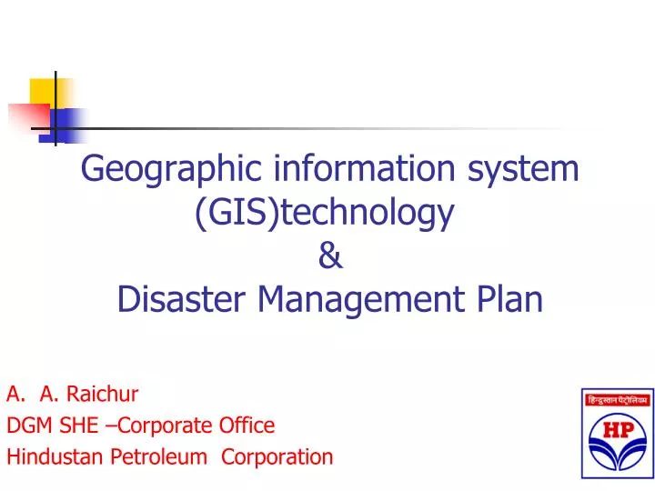 geographic information system gis technology disaster management plan