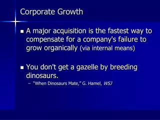 Corporate Growth
