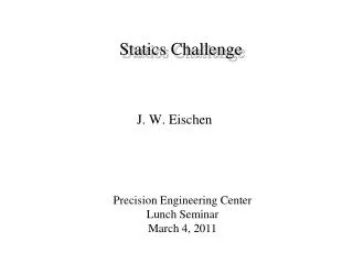 Statics Challenge