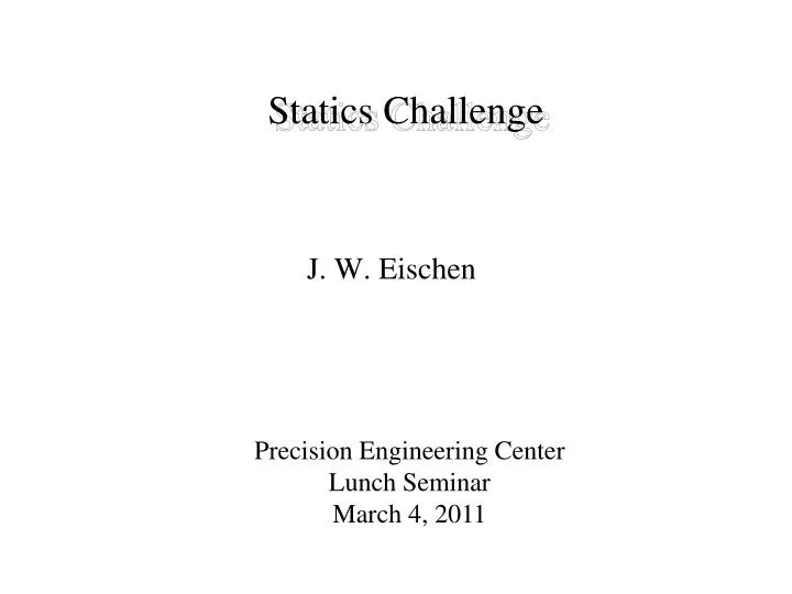 statics challenge