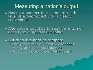 measuring a nation s output