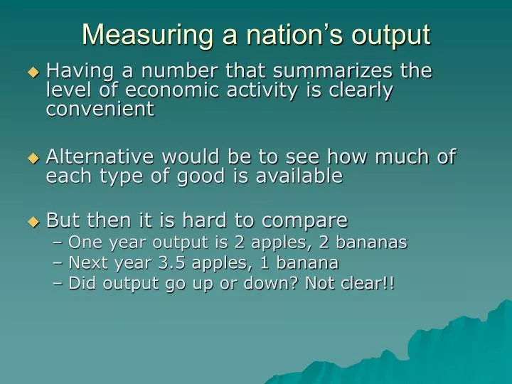 measuring a nation s output