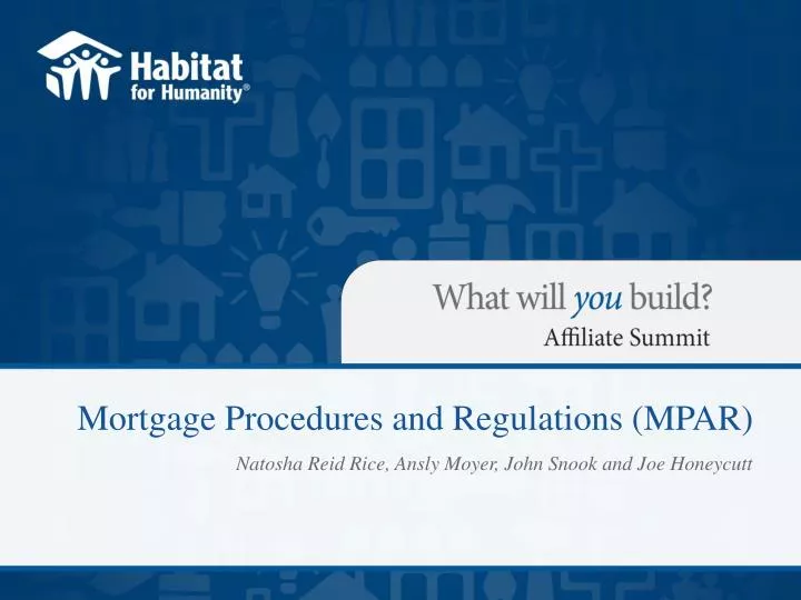 mortgage procedures and regulations mpar