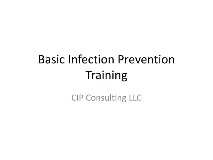 basic infection prevention training
