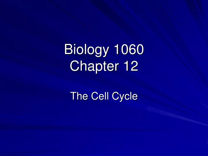 biology 1060 chapter 12