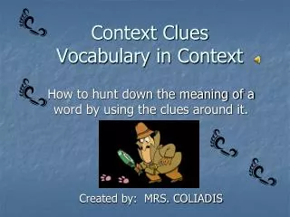 Context Clues Vocabulary in Context
