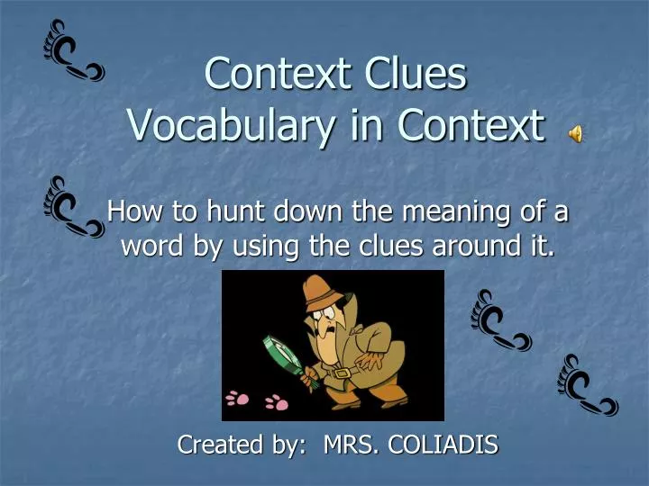 context clues vocabulary in context