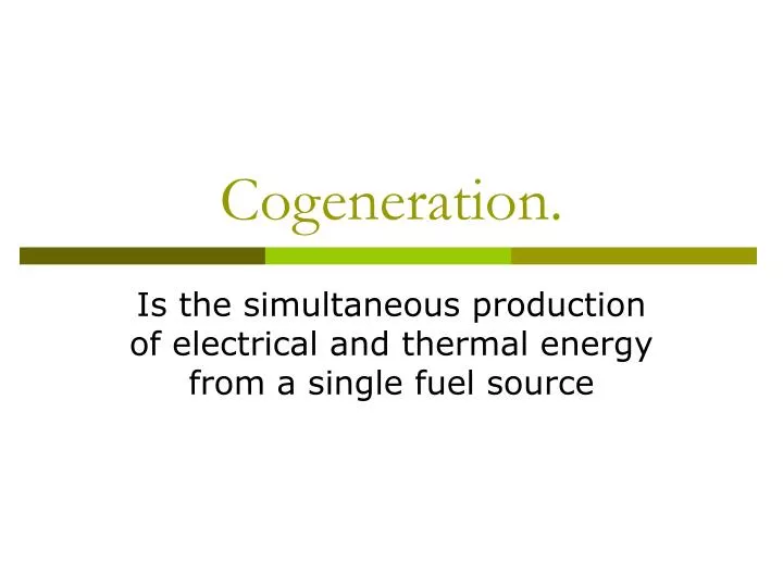cogeneration