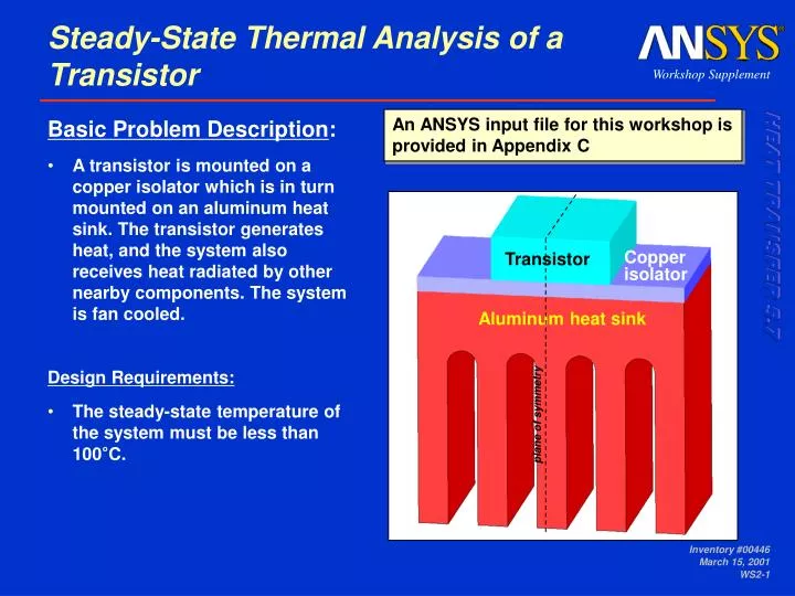 steady state thermal analysis of a transistor