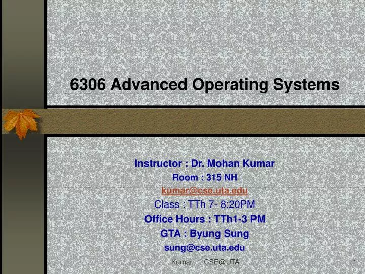 6306 advanced operating systems