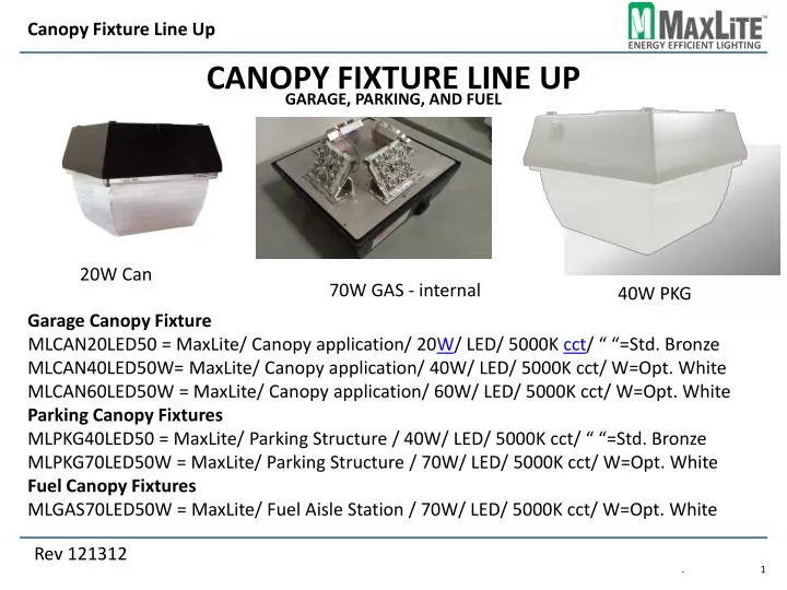 canopy fixture line up garage parking and fuel