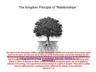 The Kingdom Principle of “Relationships”