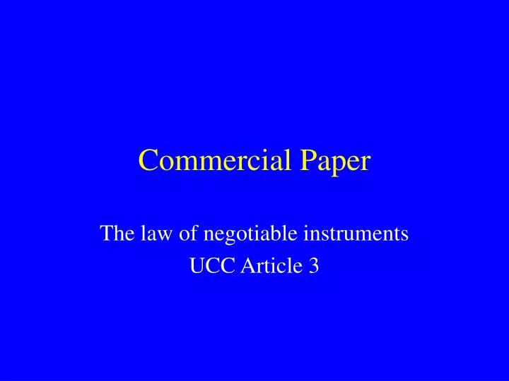 commercial paper