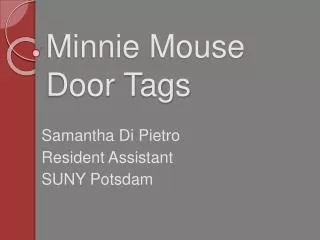 Minnie Mouse Door Tags