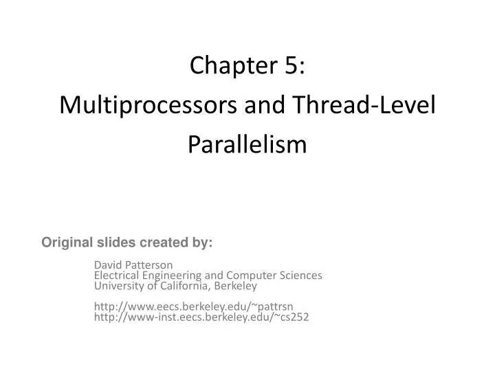 chapter 5 multiprocessors and thread level parallelism