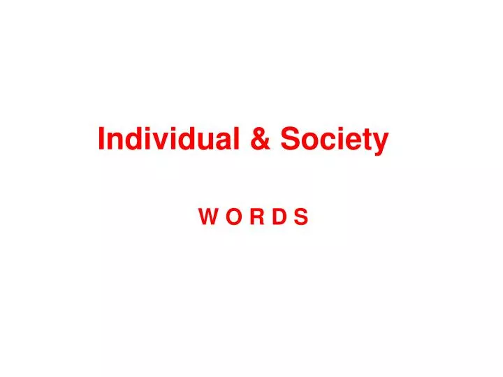 individual society