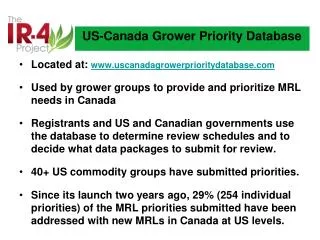 US-Canada Grower Priority Database