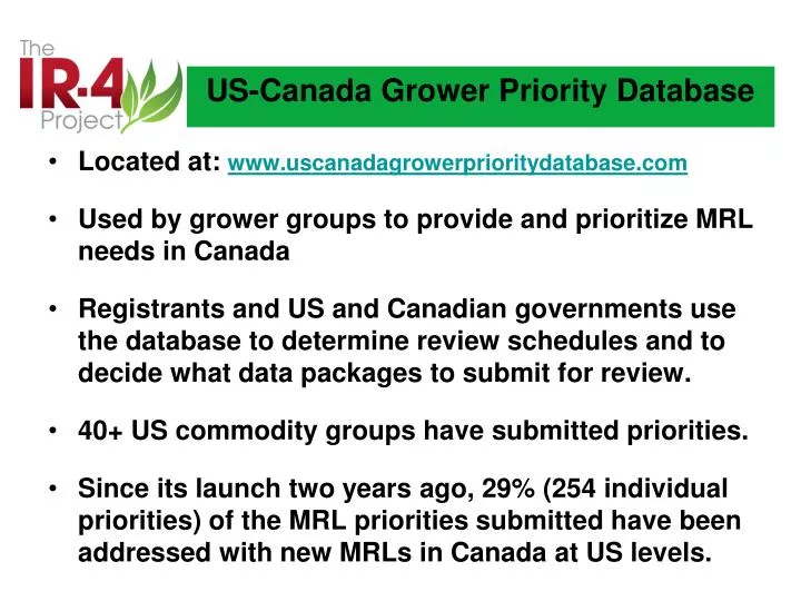 us canada grower priority database