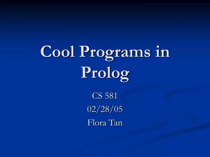 cool programs in prolog