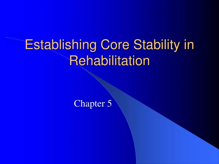 establishing core stability in rehabilitation