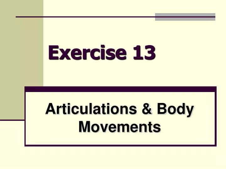 articulations body movements