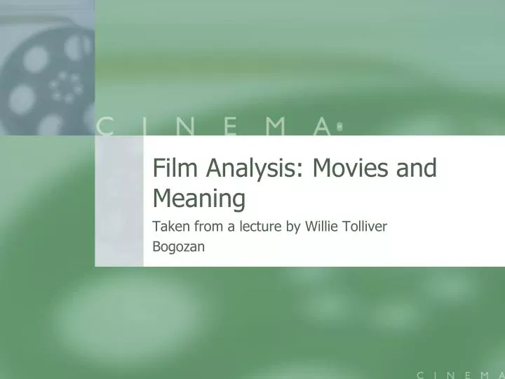 film analysis movies and meaning