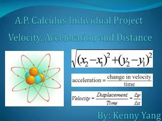 Velocity, Acceleration and Distance