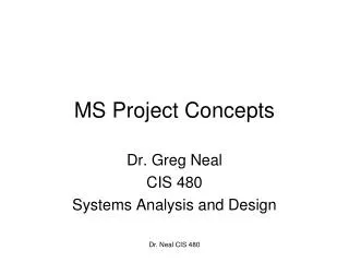 MS Project Concepts