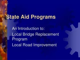 State Aid Programs