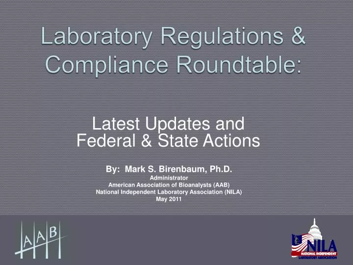 laboratory regulations compliance roundtable