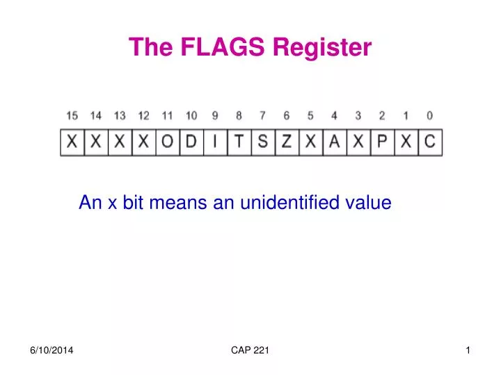 the flags register