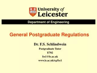 General Postgraduate Regulations