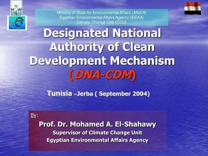 designated national authority of clean development mechanism dna cdm