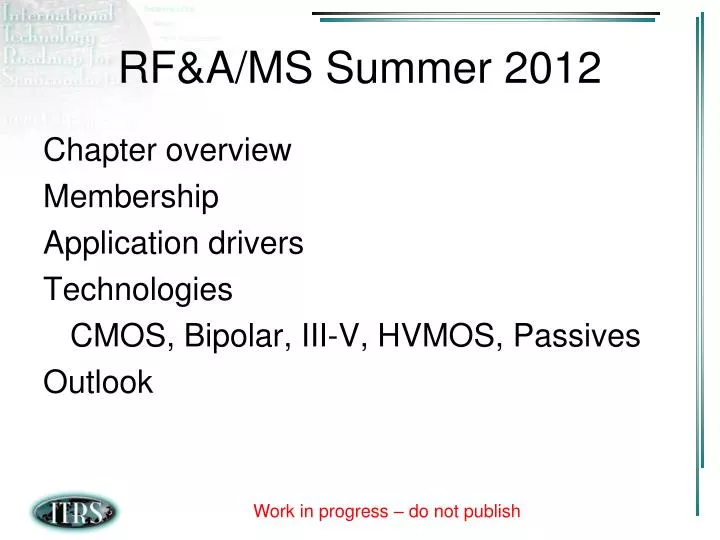 rf a ms summer 2012