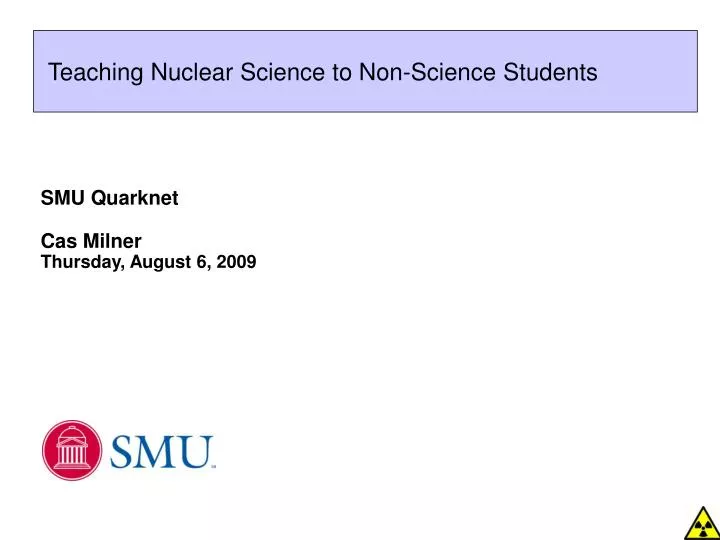 teaching nuclear science to non science students