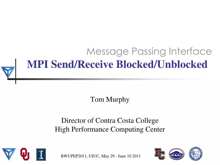 mpi send receive blocked unblocked