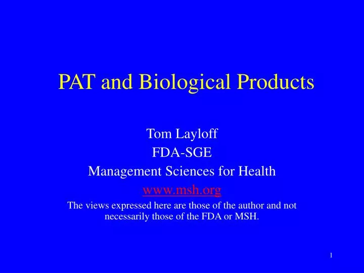 pat and biological products