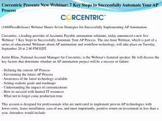 corcentric presents new webinar: 7 key steps to successfully